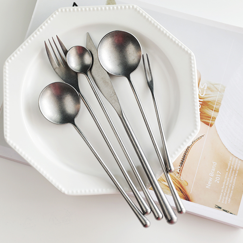 Vintage Collectible Spoons - Retro 304 Bộ Dao Kéo Hợp
