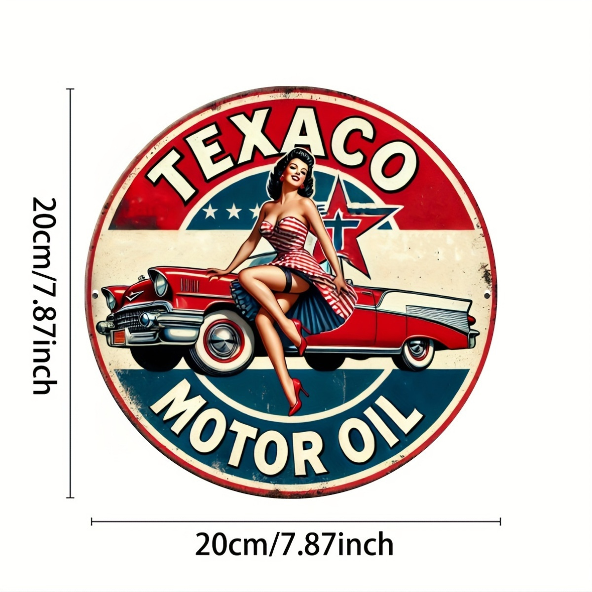 Texaco Motor Oil Vintage Alumi - đánh giá và giá Vintage Collectible Plates