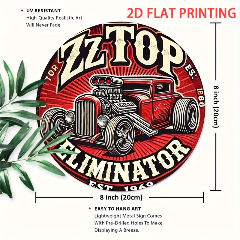 2D Flat, 1pc ZZ Top Eliminator - đánh giá và giá Vintage Collectible Plates